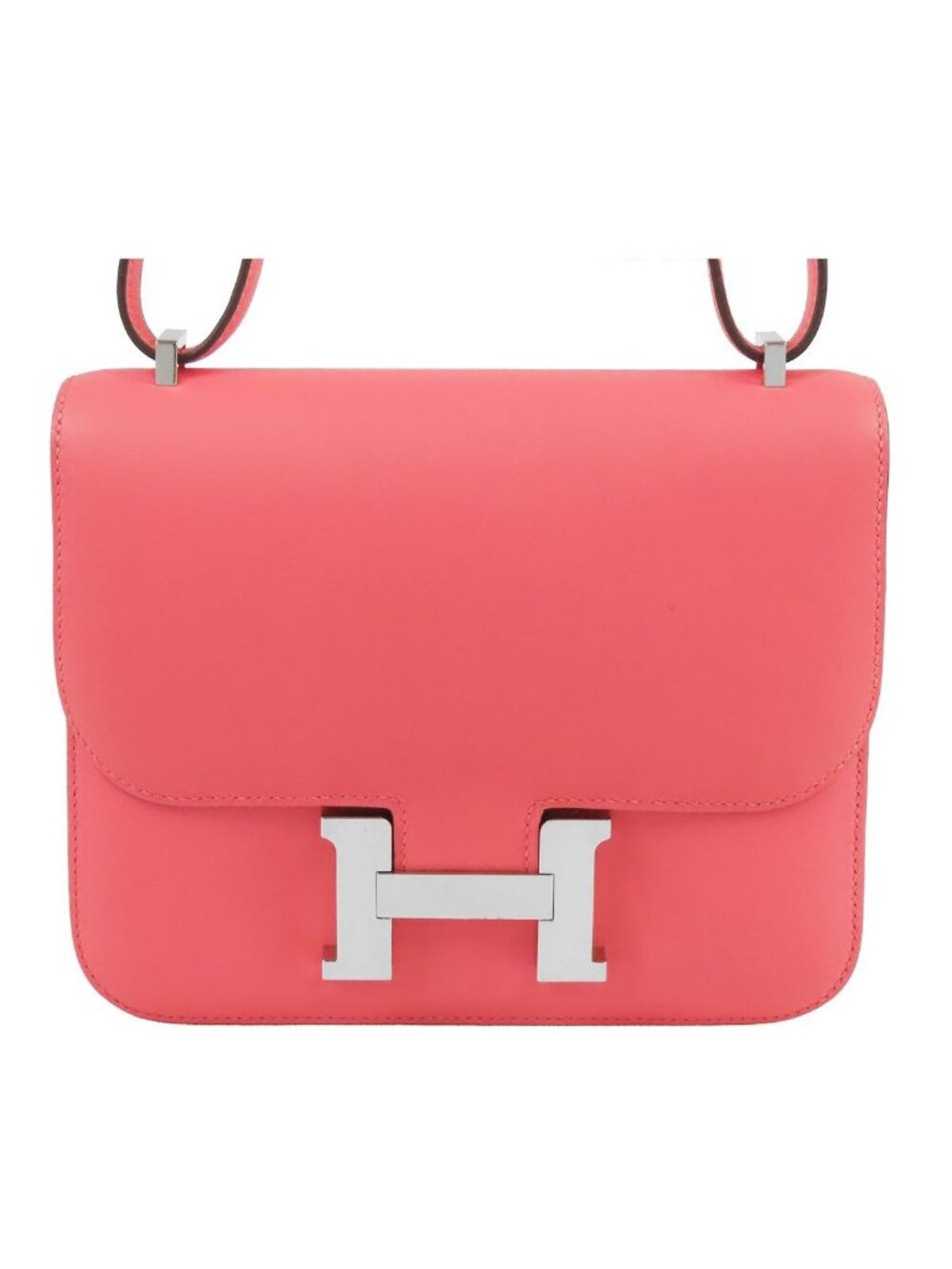 Hermes Constance 3 Mini Rose Azalea Silver Swift Shoulder Bag
